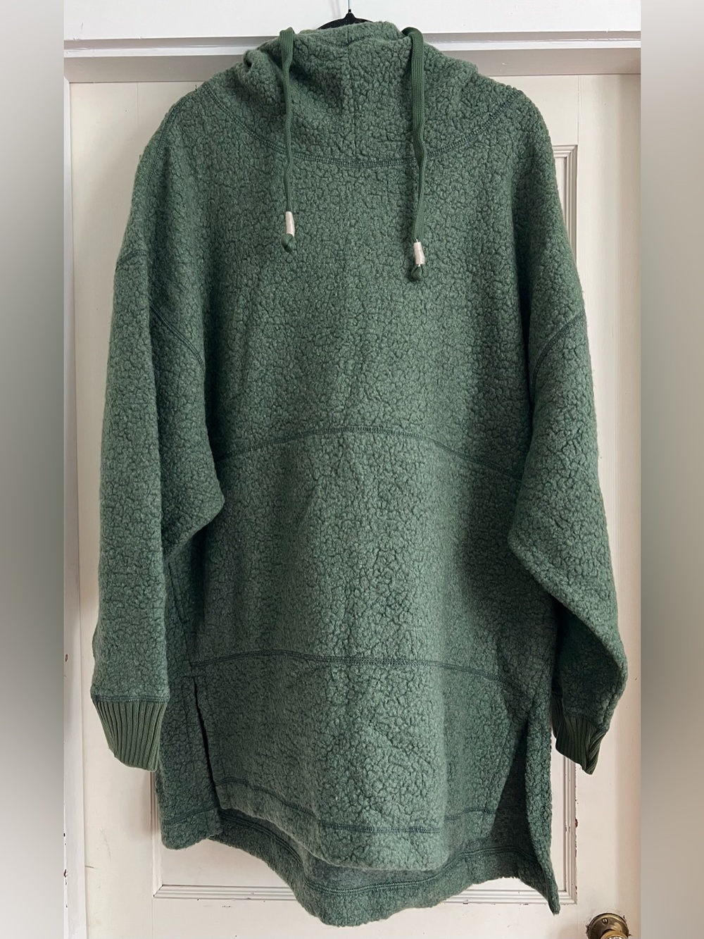 Free People Movement Highlands Wool Hoodie in Olive Heather Size Large NWT
